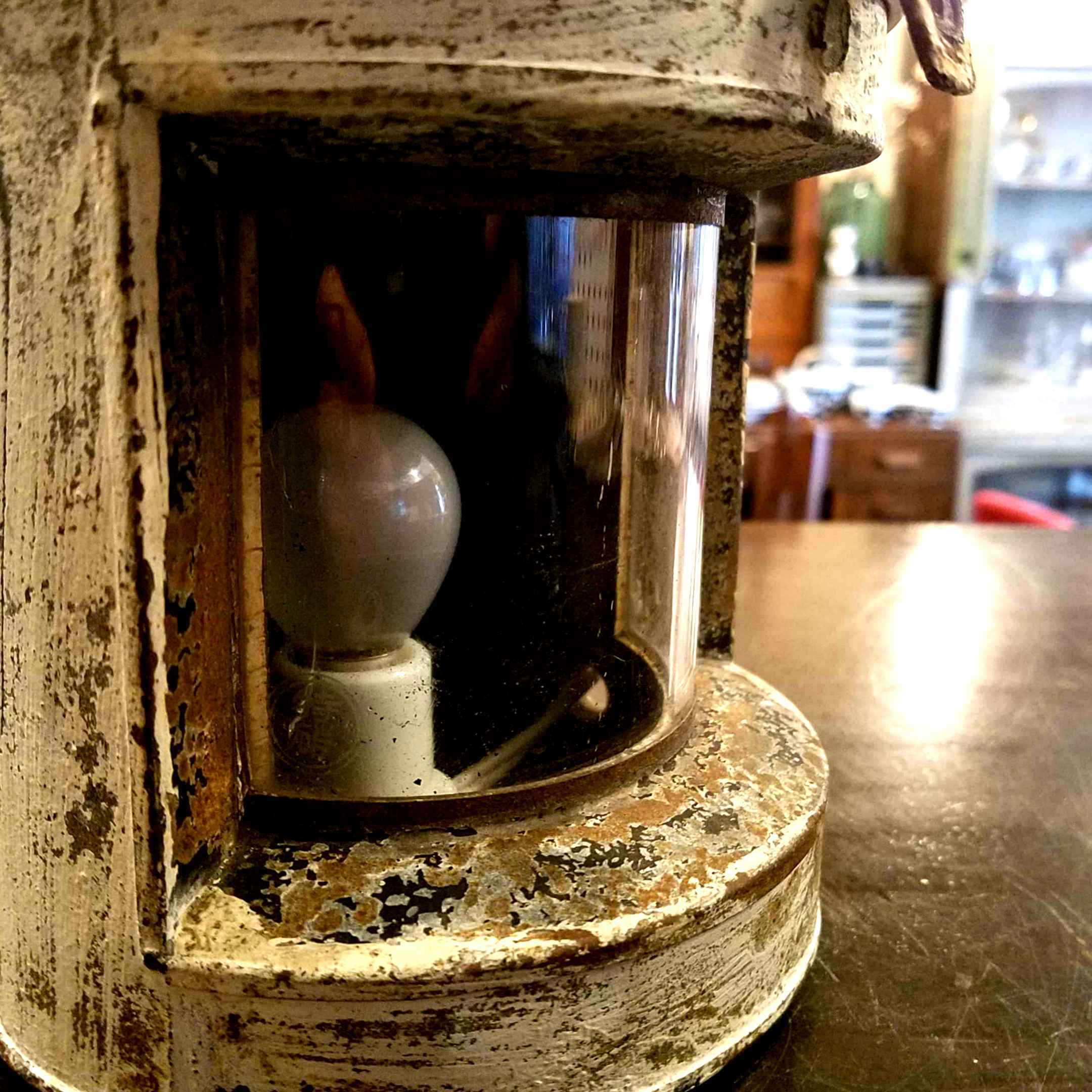 日本船燈　デッドストック　未使用　航海灯　真鍮製